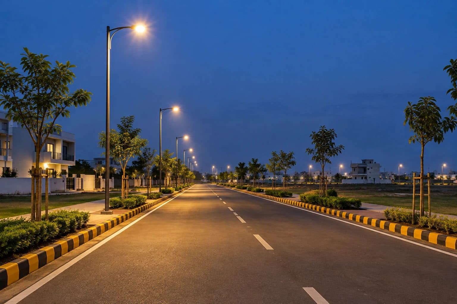 south-city-greens-street-lights-evening