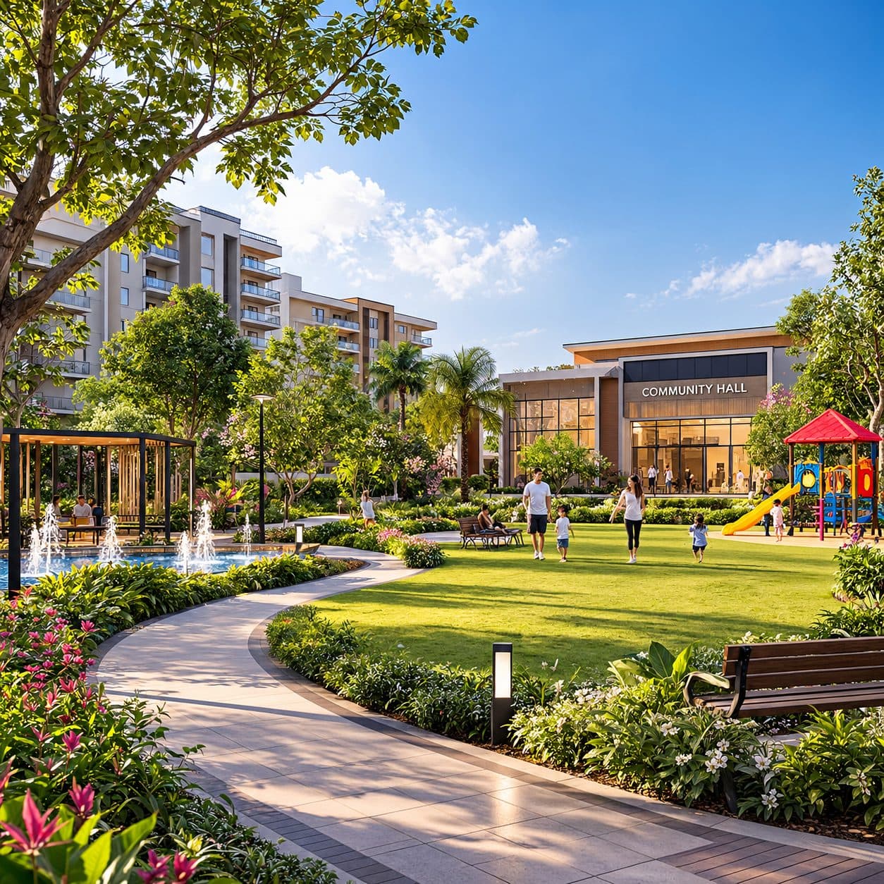 Modern Community Park Sanctuary