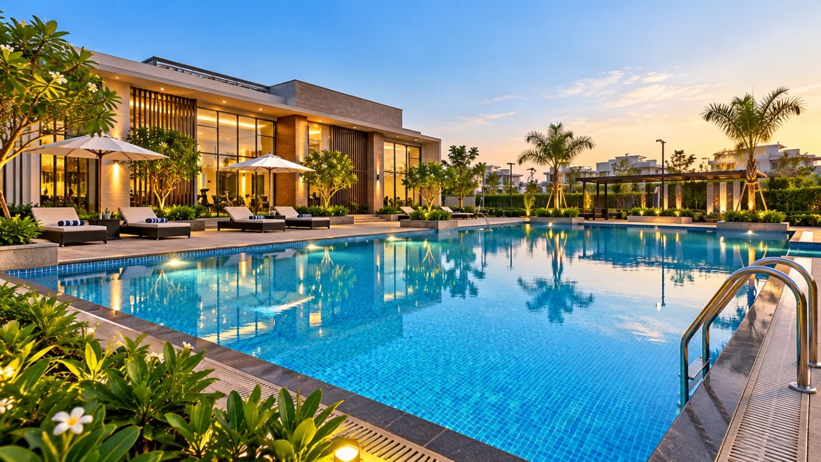 Golden Hour Luxury Pool Retreat